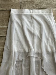 pollera blanca transparente - comprar online