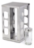 Especiero Cuadrado Giratorio 12 Frascos Acero Inox - Jack Bazar