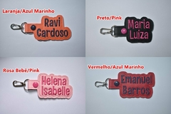 Imagem do Chaveiro Personalizado Até 20 caracteres (2 linhas) para Mochilas e Malas