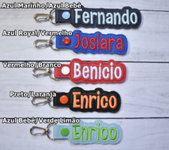 Imagem do Chaveiro Personalizado Até 12 caracteres (1 linha) para Mochila e Malas