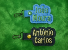 Chaveiro Personalizado Até 20 caracteres (2 linhas) para Mochilas e Malas