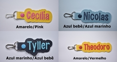 Chaveiro Personalizado Até 12 caracteres (1 linha) para Mochila e Malas - comprar online