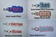 Chaveiro Personalizado Até 12 caracteres (1 linha) para Mochila e Malas - loja online