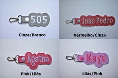 Chaveiro Personalizado Até 12 caracteres (1 linha) para Mochila e Malas na internet