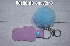 Imagem do Chaveiro Personalizado Até 12 caracteres (1 linha) - com Pompom para Mochilas e Malas