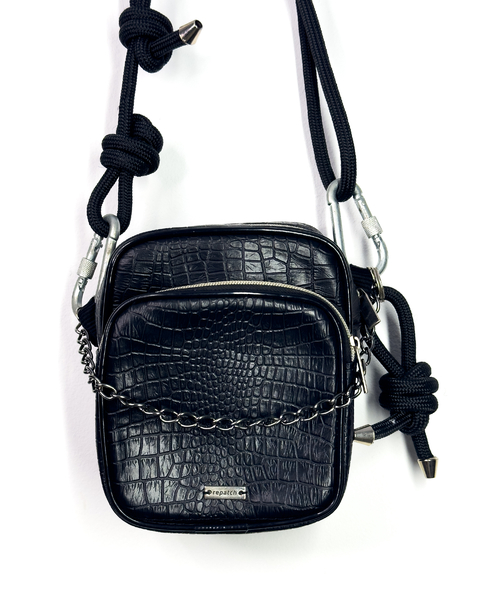 Bag Duo Corda Preto Croco