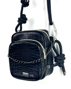 Bag Duo Corda Preto Croco - comprar online