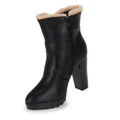 Mooncity 77931 - Bota Ankle Boots Ziper Feminina Cano Curto - loja online
