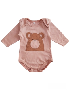 Body Manga Larga Rosa Osso Brown