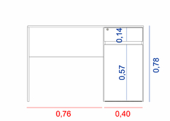 Escritorio juvenil 1,16m LINEA HOME