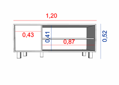 Mesa de TV 55" LINEA MINIMAL - comprar online