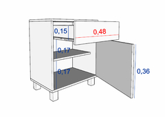 Mesa de luz LINEA MINIMAL - tienda online