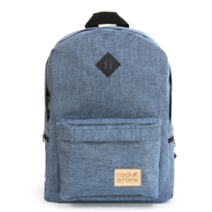 Mochila Escolar/diaria Canva Azul Melange Rock Store - comprar online