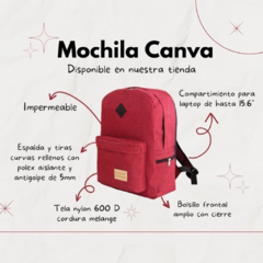 Mochila Escolar/diaria Canva Bordo Melange Rock Store - Nuna