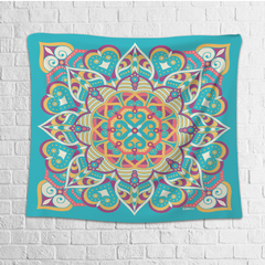 Manta Mandala Turquesa Rubrico - comprar online