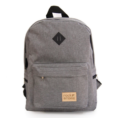 Mochila Escolar/diaria Clasica Gris Melange Rock Store