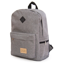 Mochila Escolar/diaria Clasica Gris Melange Rock Store - tienda online