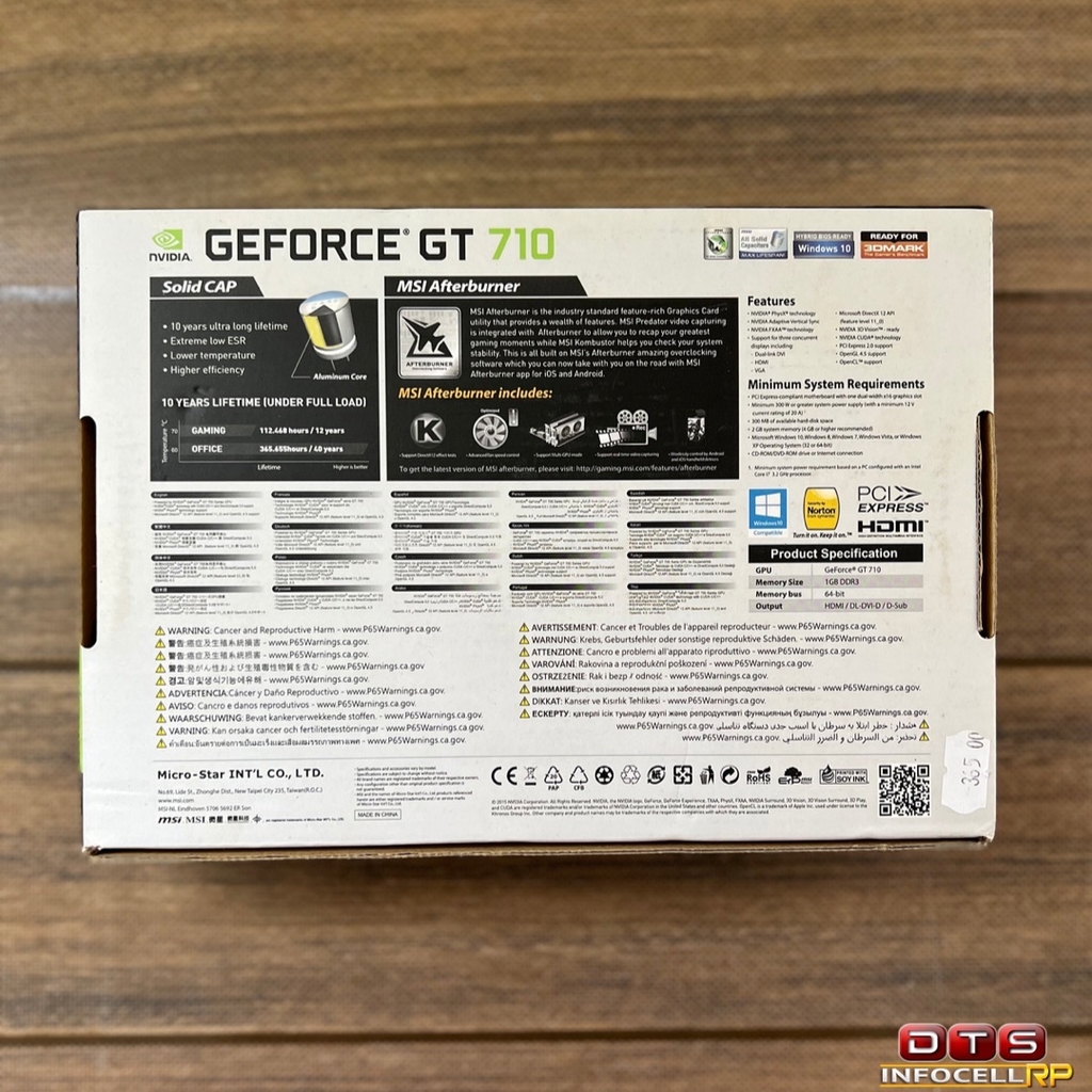 MSI GT 710 1GD3H LP NVIDIA GeForce GT 710 1GB