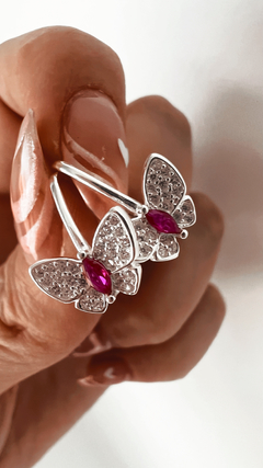 AROS BUTTERFLY PLATA 925