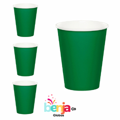 VASO DE POLIPAPEL LAMINADO VERDE x6 - comprar online