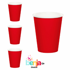 VASO DE POLIPAPEL LAMINADO ROJO x6