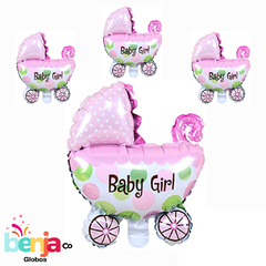 GLOBO CARRITO ROSA 67*55CM