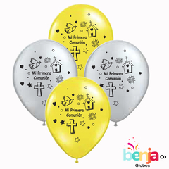 GLOBOS ESTAMPADOS COMUNION