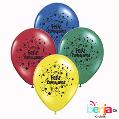 GLOBOS ESTAMPADOS FELIZ CUMPLEAÑOS