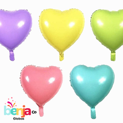 GLOBO CORAZON PASTEL 18" (45CM)