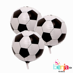 Globo Pelota BCO/NEG 4D 24"