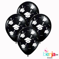 GLOBOS ESTAMPADOS EGRESADOS NEGRO