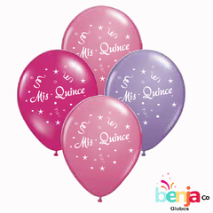 GLOBOS ESTAMPADOS MIS QUINCE