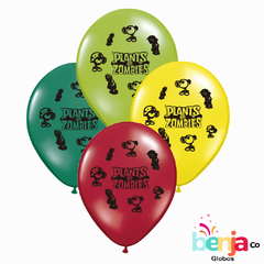 GLOBOS ESTAMPADOS PLANTAS VS ZOMBIES