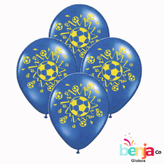 GLOBOS ESTAMPADOS FUTBOL AMA/AZUL