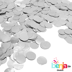 BOLSA CONFETTI REDONDOS PLATA 20GRS - comprar online