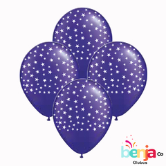 GLOBOS ESTAMPADOS ESTRELLITA BLANCA - GLOBO VIOLETA