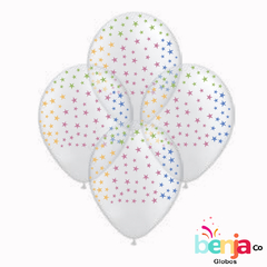 GLOBOS ESTAMPADOS ESTRELLITA PASTEL SURTIDO - GLOBO CRISTAL