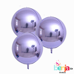 GLOBO ESFERA METAL VIOLETA 4D