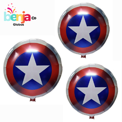 GLOBO ESCUDO DE CAPITAN AMERICA 45CM