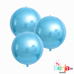 GLOBO ESFERA METAL CELESTE 4D