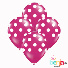 GLOBOS ESTAMPADOS LUNAR BLANCO - GLOBO FUCSIA - comprar online