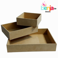 CAJA BOX SIN TAPA - 3 MEDIDAS