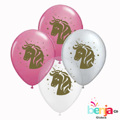 GLOBOS ESTAMPADOS UNICORNIO DORADO