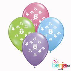 GLOBOS ESTAMPADOS BUHOS