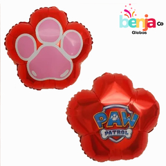 Globo Patita Pisada De Paw Patrol 38x38cm Rojo