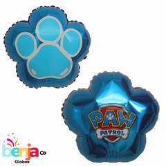 Globo Patita Pisada De Paw Patrol 38x38cm Azul