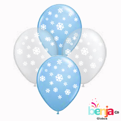 GLOBOS ESTAMPADOS COPO DE NIEVE