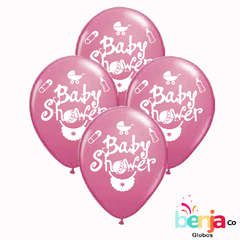 GLOBOS ESTAMPADOS BABY SHOWER ROSA