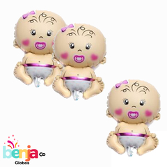 GLOBO BEBE ROSA 40CM