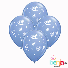 GLOBOS ESTAMPADOS NURSERY CELESTE